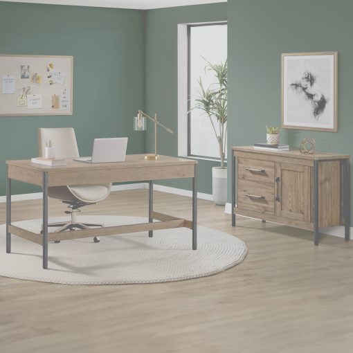 Intercon Norcross Hickory 60" Writing Desk - Image 3