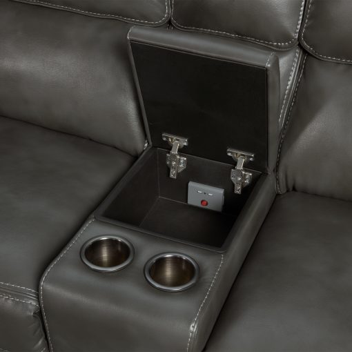 Intercon Silhouette Dual-Power Sectional Set | Bolero Slate - Image 3