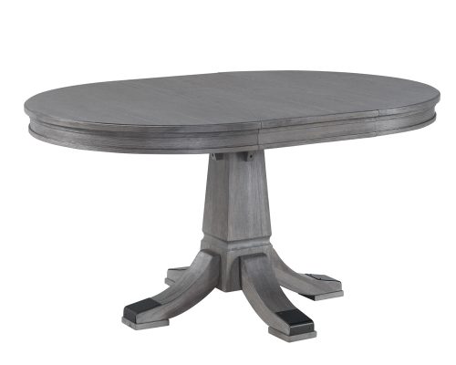 Intercon Foundry Brushed Pewter Pedestal Table