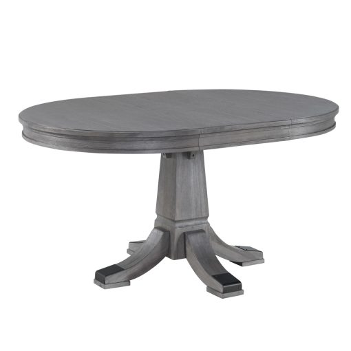 Intercon Foundry Brushed Pewter Pedestal Table