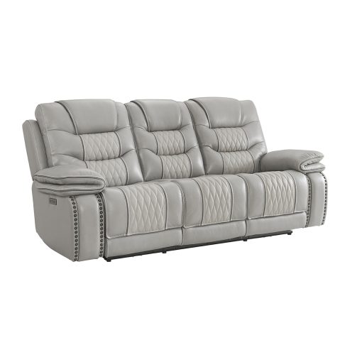 Intercon Cody Dual-Power Sofa | Light Grey