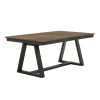 Intercon Harper Brushed Brown and Pecan Trestle Table