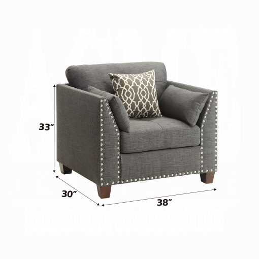 Acme Laurissa Chair with 3 Pillows - Image 6