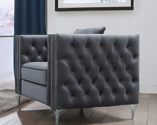 Acme Gillian II Light Gray Velvet Chair