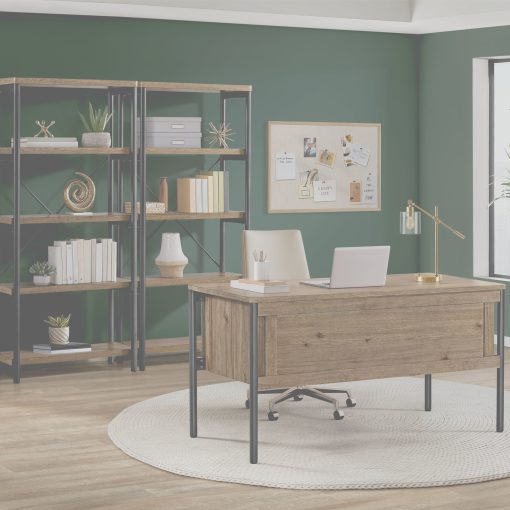 Intercon Norcross Hickory 60" Half Ped Desk - Image 4