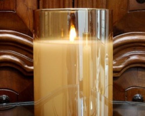 The Light Garden Radiance Lg. Pillar Candle Champagne