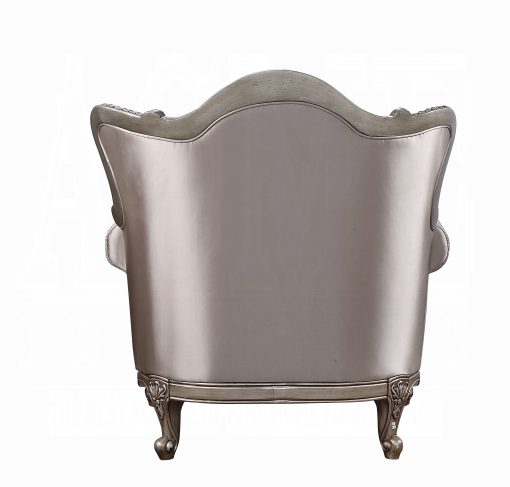 Acme Jayceon Fabric & Champagne Chair with Pillow - Image 4
