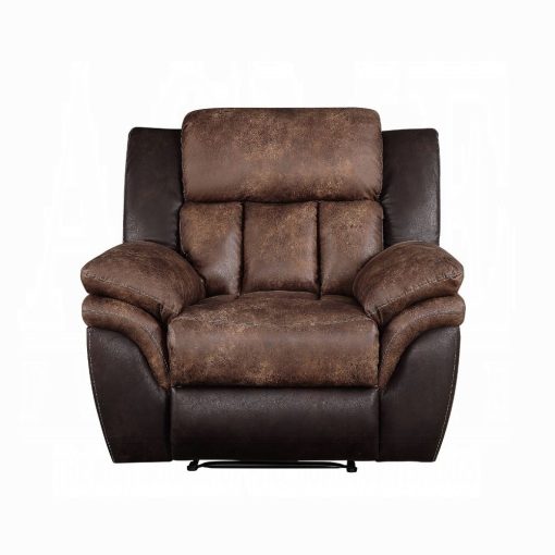 Acme Jaylen Toffee & Espresso Polished Microfiber Motion Recliner - Image 3
