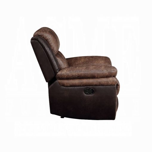 Acme Jaylen Toffee & Espresso Polished Microfiber Motion Recliner - Image 4