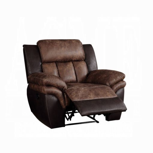 Acme Jaylen Toffee & Espresso Polished Microfiber Motion Recliner - Image 6