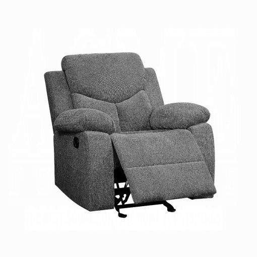 Acme Kalen Gray Chenille Motion Glider Recliner - Image 6