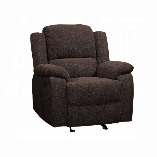 Acme Madden Brown Chenille Motion Glider Recliner - Image 2