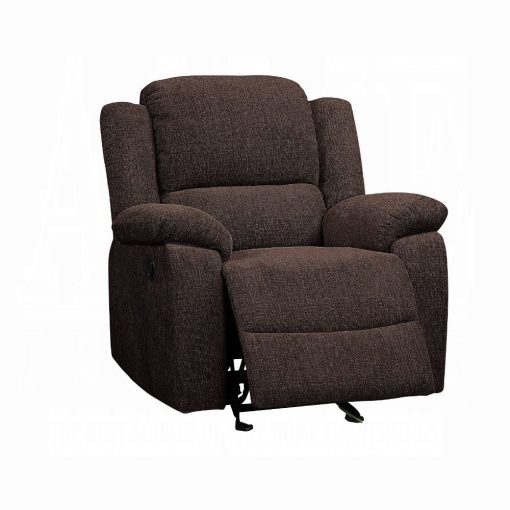 Acme Madden Brown Chenille Motion Glider Recliner - Image 6