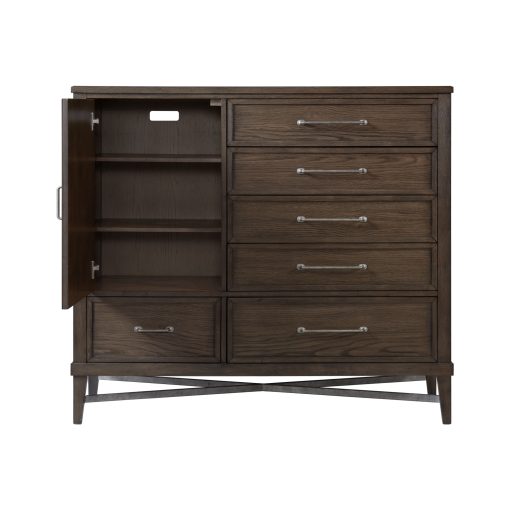 Intercon Preston Weathered Vintage Oak Gentleman's Chest - Image 3