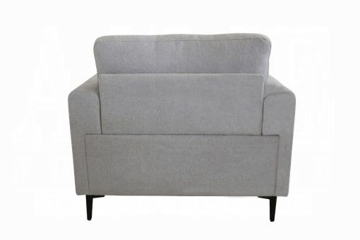 Acme Kyrene Light Gray Linen Chair - Image 3