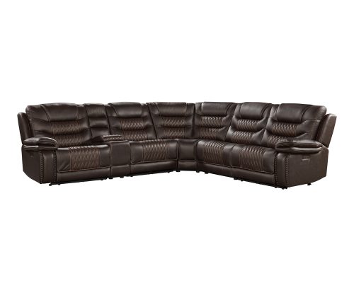 Intercon Cody Dual-Power Sectional Set | Dark Brown