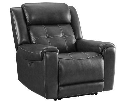 Intercon Regis Dual-Power Recliner | Baron Charcoal