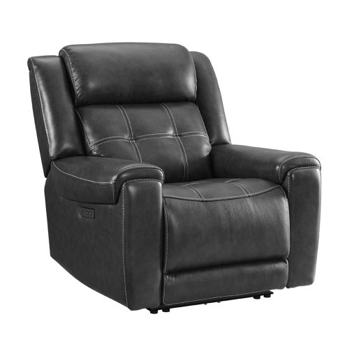 Intercon Regis Dual-Power Recliner | Baron Charcoal