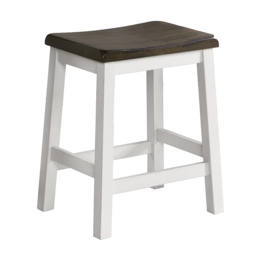 Intercon Kona Backless Stool | Gray & White