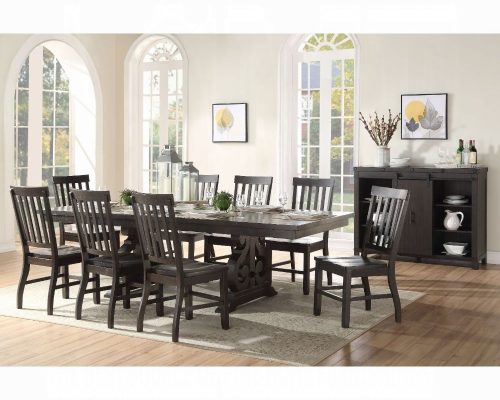 Acme Maisha Rustic Walnut Dining Table