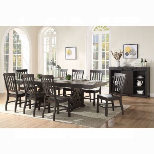 Acme Maisha Rustic Walnut Dining Table