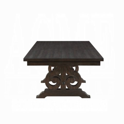 Acme Maisha Rustic Walnut Dining Table - Image 2