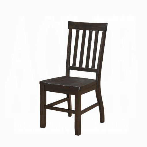 Acme Maisha Rustic Walnut Side Chair Set of 2