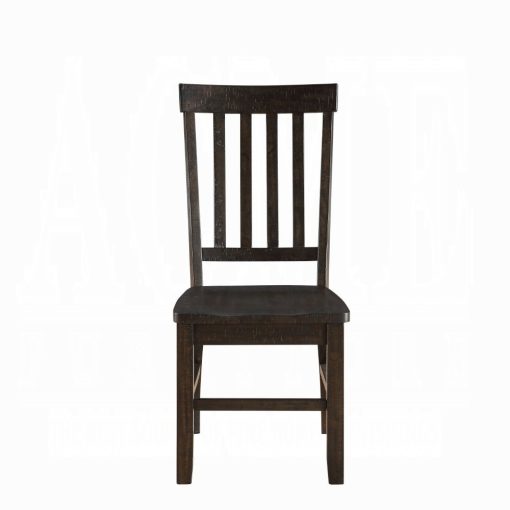Acme Maisha Rustic Walnut Side Chair Set of 2 - Image 2