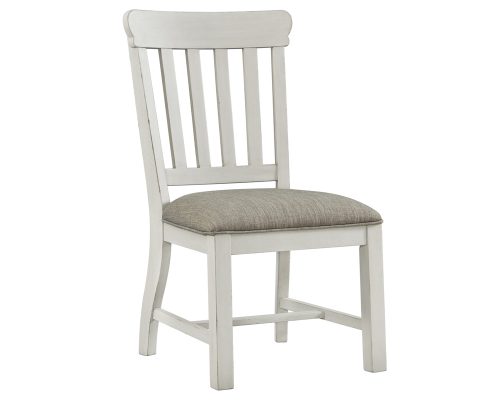 Intercon Drake Rustic White and French Oak Slat Chair