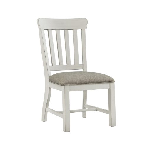 Intercon Drake Rustic White and French Oak Slat Chair