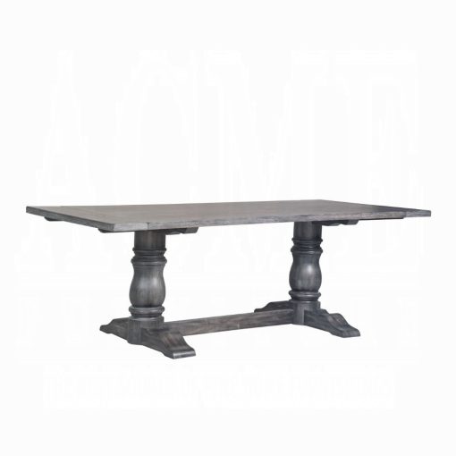 Acme Leventis Weathered Gray Rectangular Dining Table - Image 2