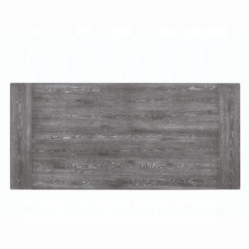 Acme Leventis Weathered Gray Rectangular Dining Table - Image 5