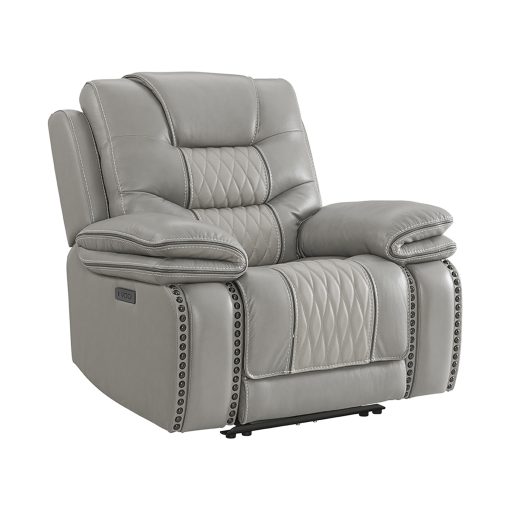 Intercon Cody Dual-Power Recliner | Light Grey