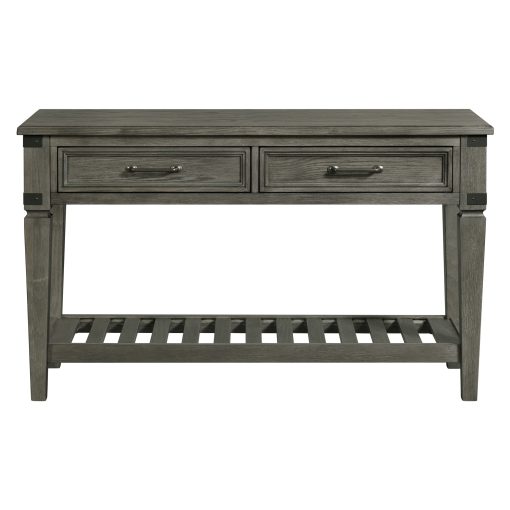 Intercon Foundry Brushed Pewter Sofa Back Table - Image 2
