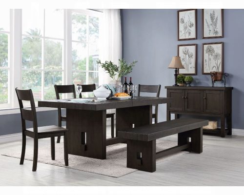 Acme Haddie Distressed Walnut Dining Table