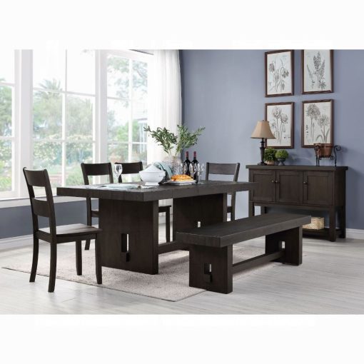 Acme Haddie Distressed Walnut Dining Table