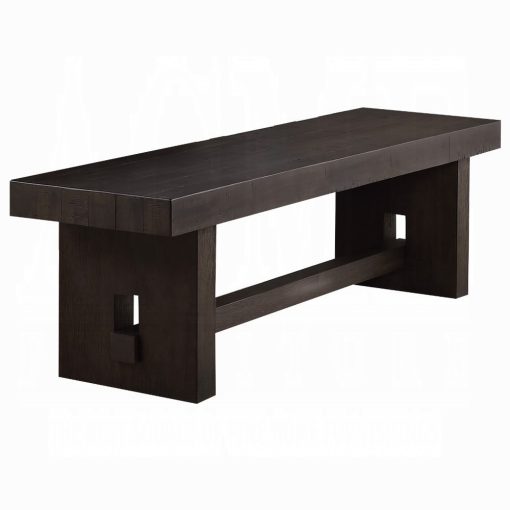 Acme Haddie Distressed Walnut Bench - Image 2