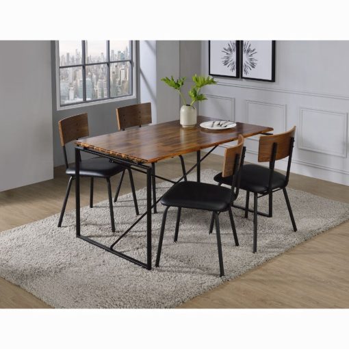 Acme Jurgen Oak & Black Dining Table