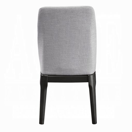 Acme Light Gray Linen & Gray Oak Madan Side Chair Set of 2 - Image 5