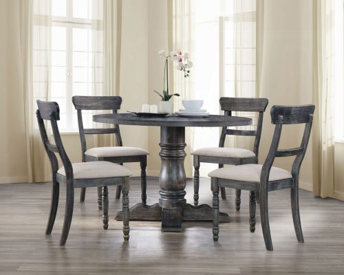 Acme Leventis Weathered Gray Round Dining Table