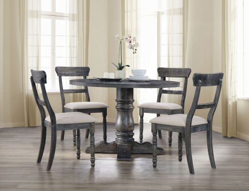 Acme Leventis Weathered Gray Round Dining Table