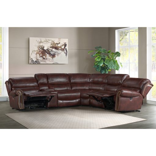 Intercon Hyde Park Sectional Set | Banner Mahogany - Image 6