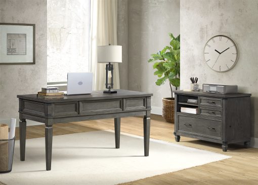 Intercon Foundry Brushed Pewter Lateral File Cabinet - Image 3