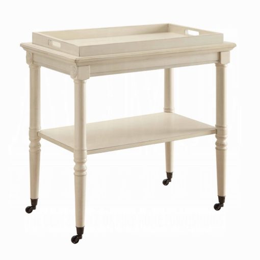 Acme Frisco Antique White Serving Cart - Image 2