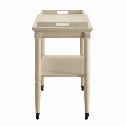 Acme Frisco Antique White Serving Cart - Image 3