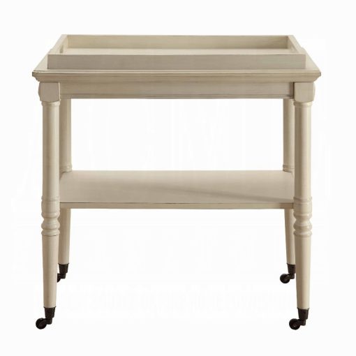 Acme Frisco Antique White Serving Cart - Image 4