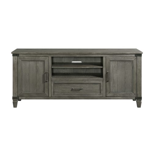 Intercon Brushed Pewter Foundry TV Console - Image 2