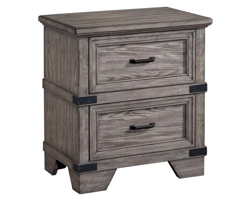 Intercon Forge Nightstand | Brushed Steel