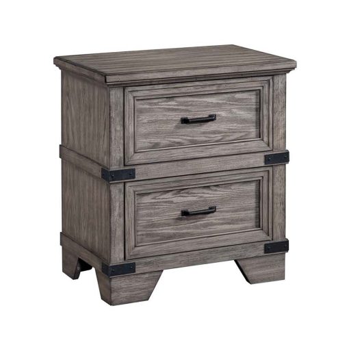 Intercon Forge Nightstand | Brushed Steel