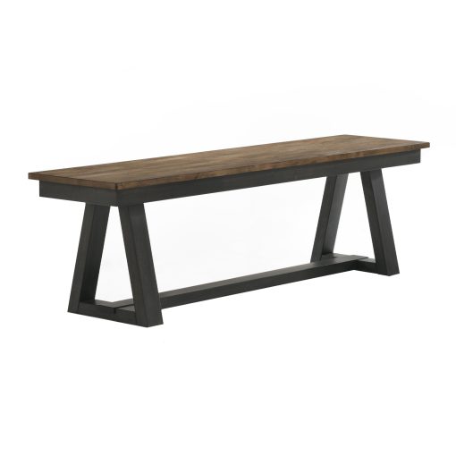Intercon Harper Brushed Brown and Pecan Dining Bench